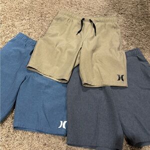 Boys Hurley Casual Shorts Bundle - Khaki, Blue, Gray